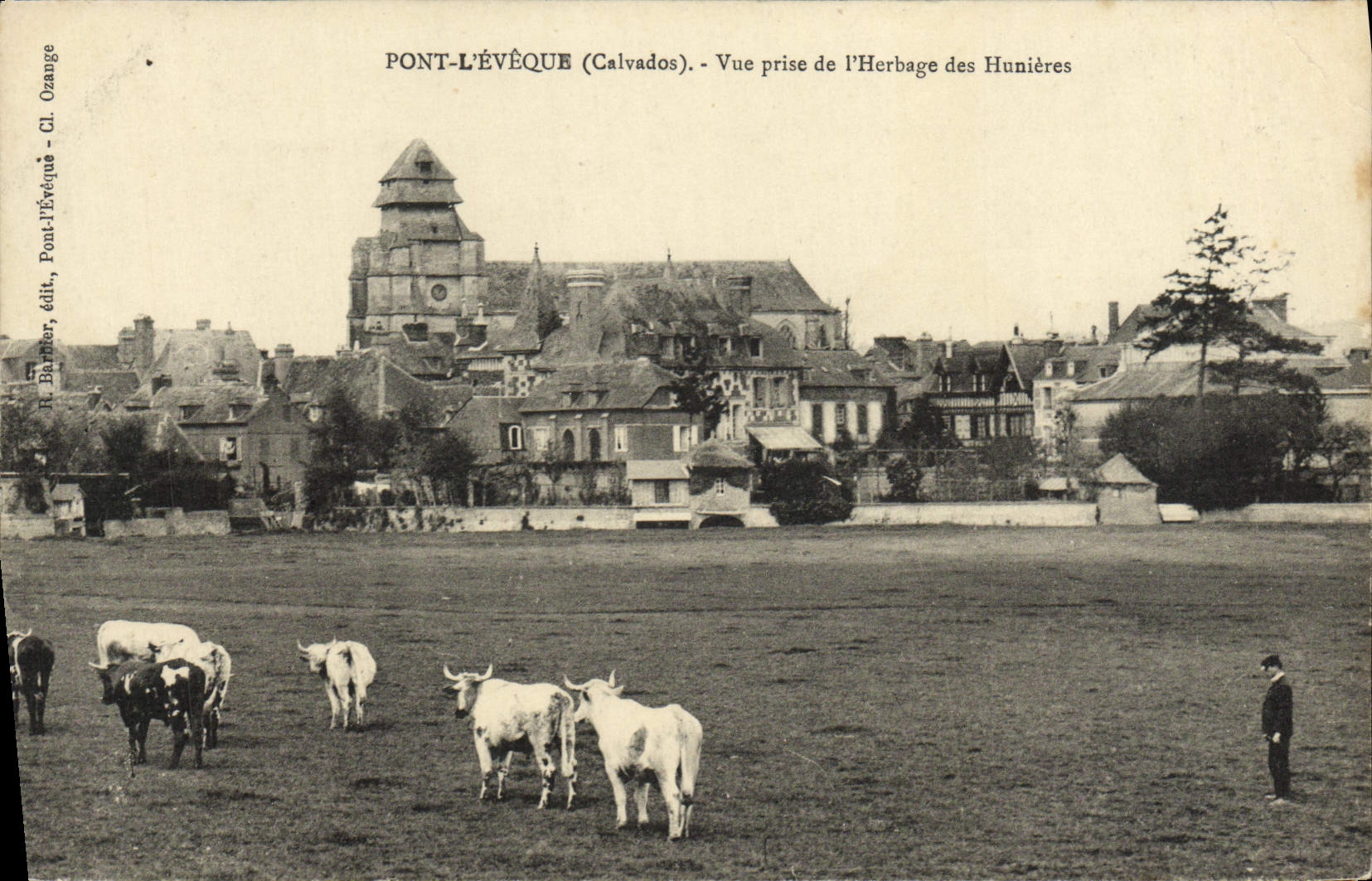 CPA Pont L'Eveque vue prise de l'herbage des hunieres Vaches