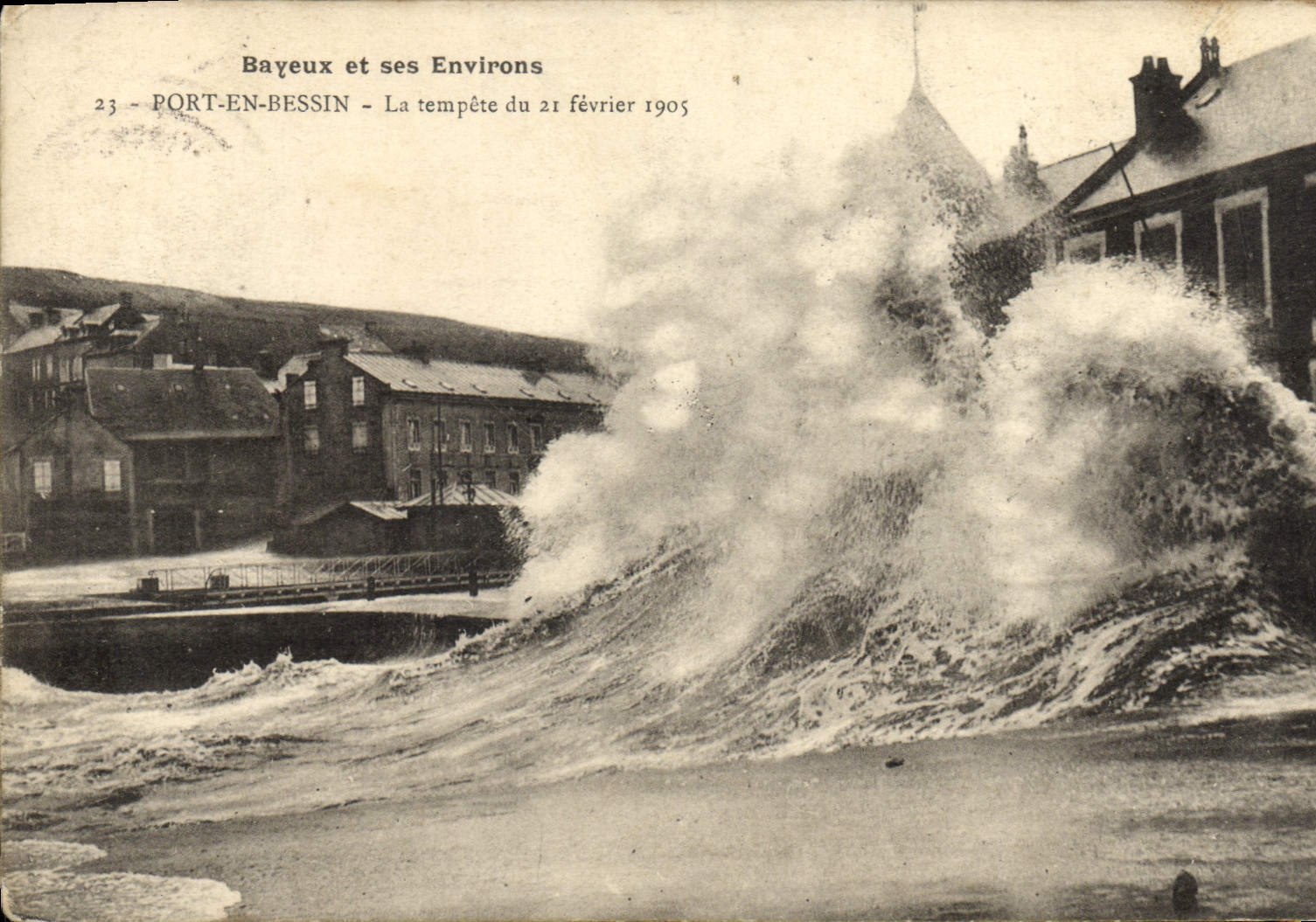 CPA Bayeux et ses environs Port En Bessin La tempete du 21 fevrier 1905