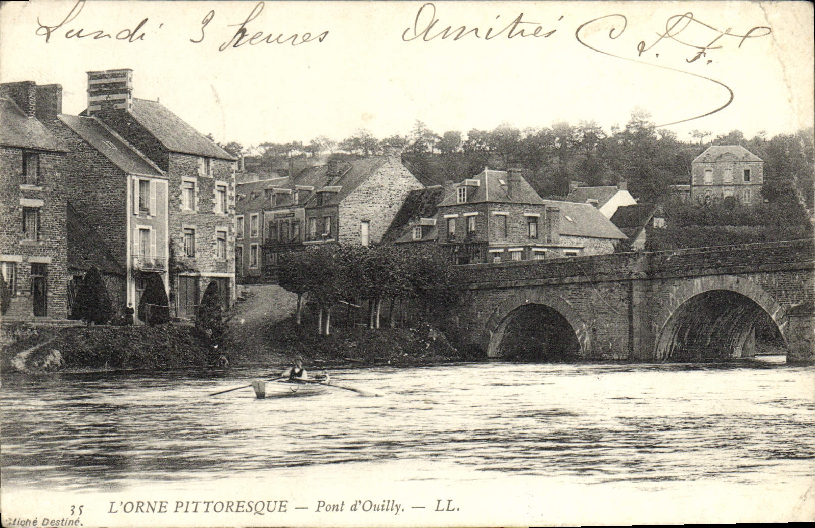 VINTAGE POSTCARD Picturesque Orne Bridge of Ouilly