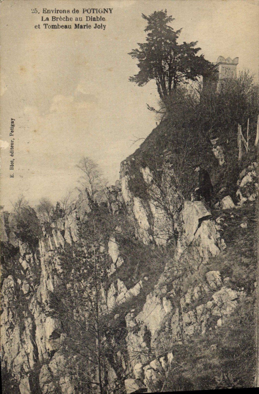VINTAGE POSTCARD Surroundings of Potigny the breach to the devil and tomb Marie Jolly