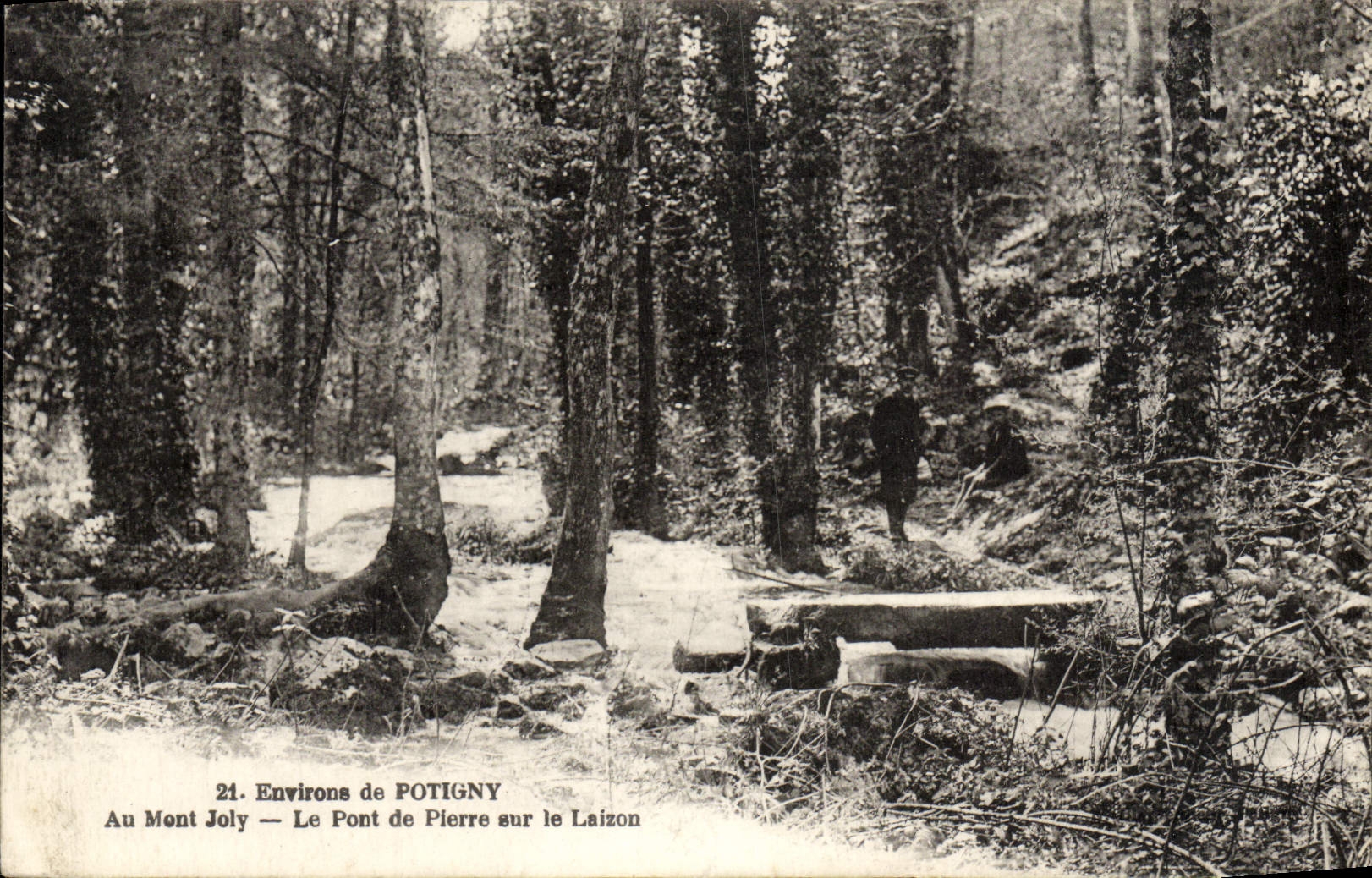 CPA Environs de Potigny Au Mont Joly Le pont de pierre sur le Lairon 