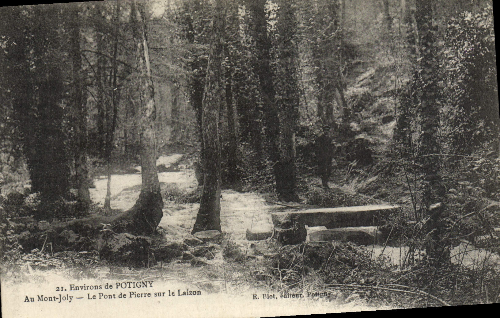 CPA Environs de Potigny Au Mont Joly Le pont de pierre sur le Lairon 