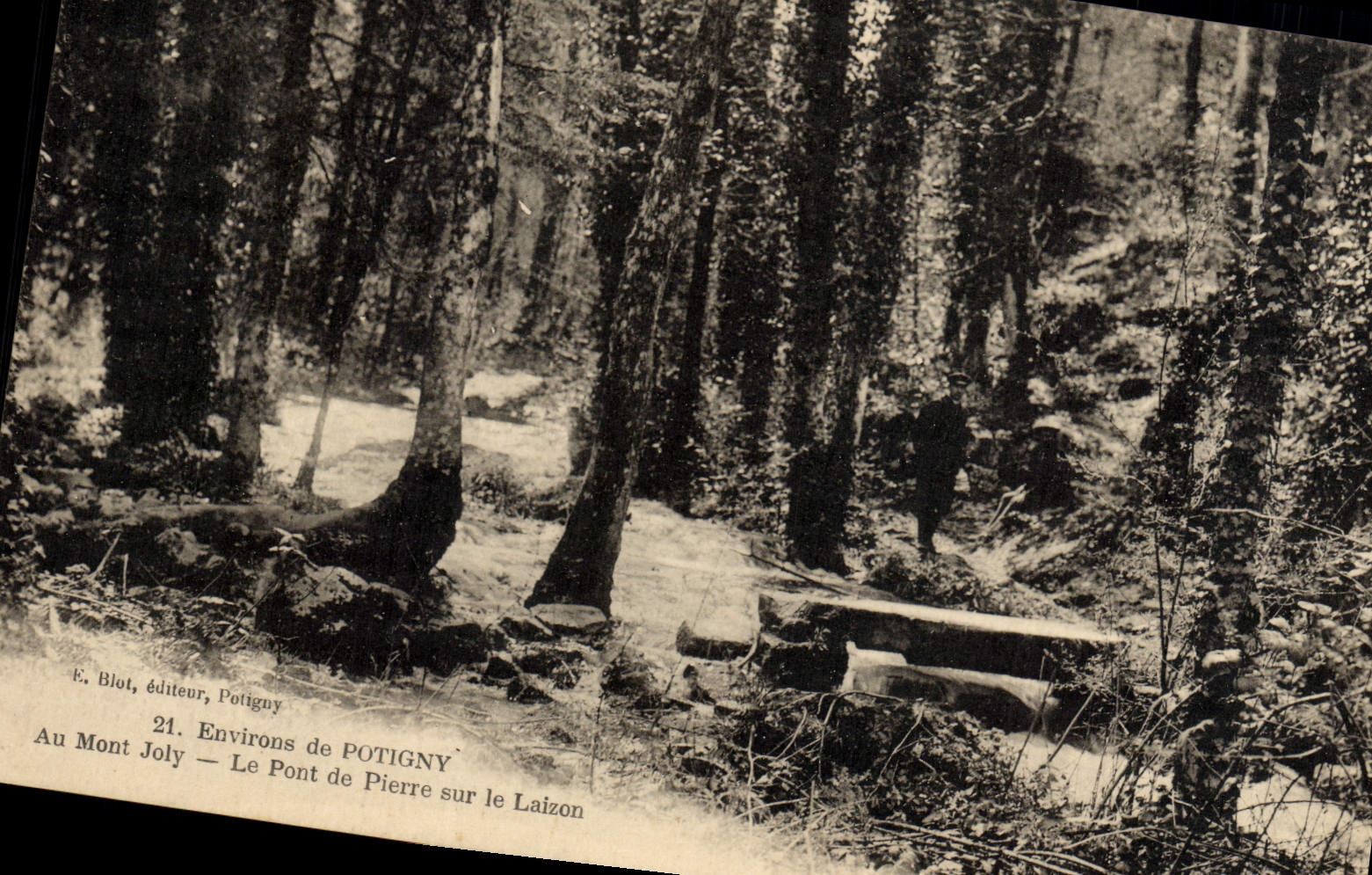 CPA Environs de Potigny Au Mont Joly Le pont de pierre sur le Lairon 