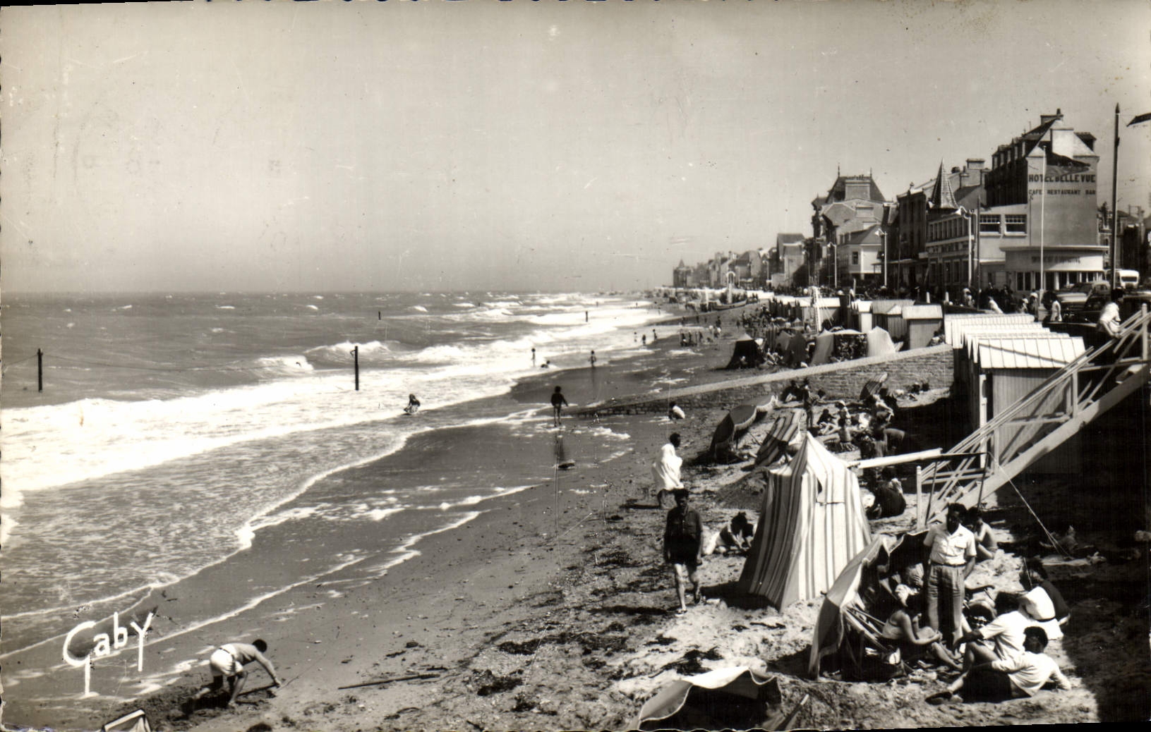 MODERN CARD St Aubin on Sea the Beach