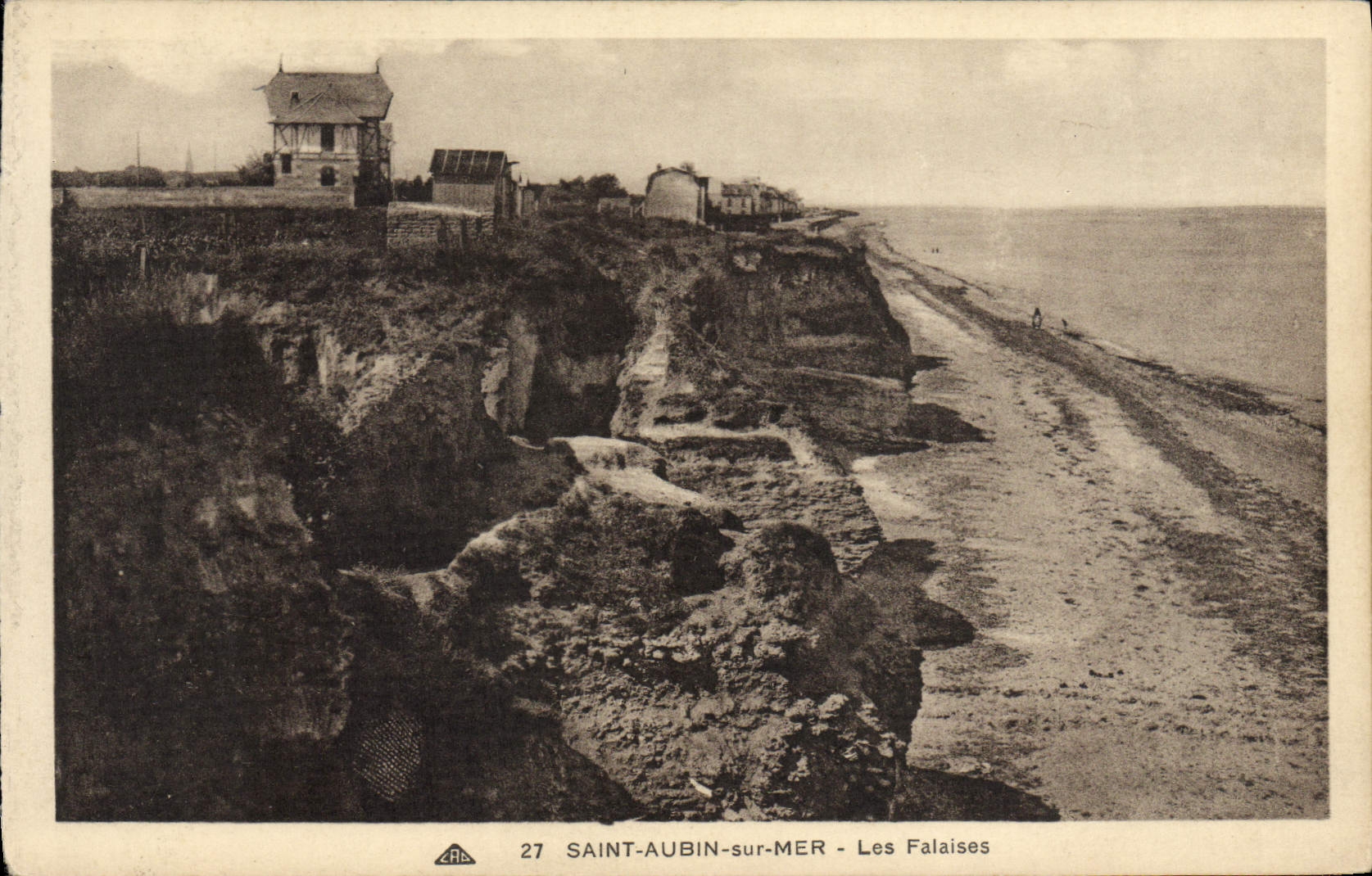 CPA St Aubin Sur Mer Les Falaises