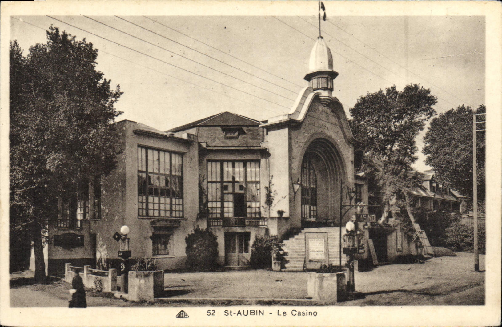 VINTAGE POSTCARD St Aubin the Casino