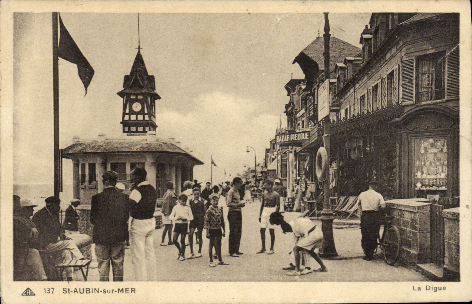 CPA St Aubin Sur Mer La Digue