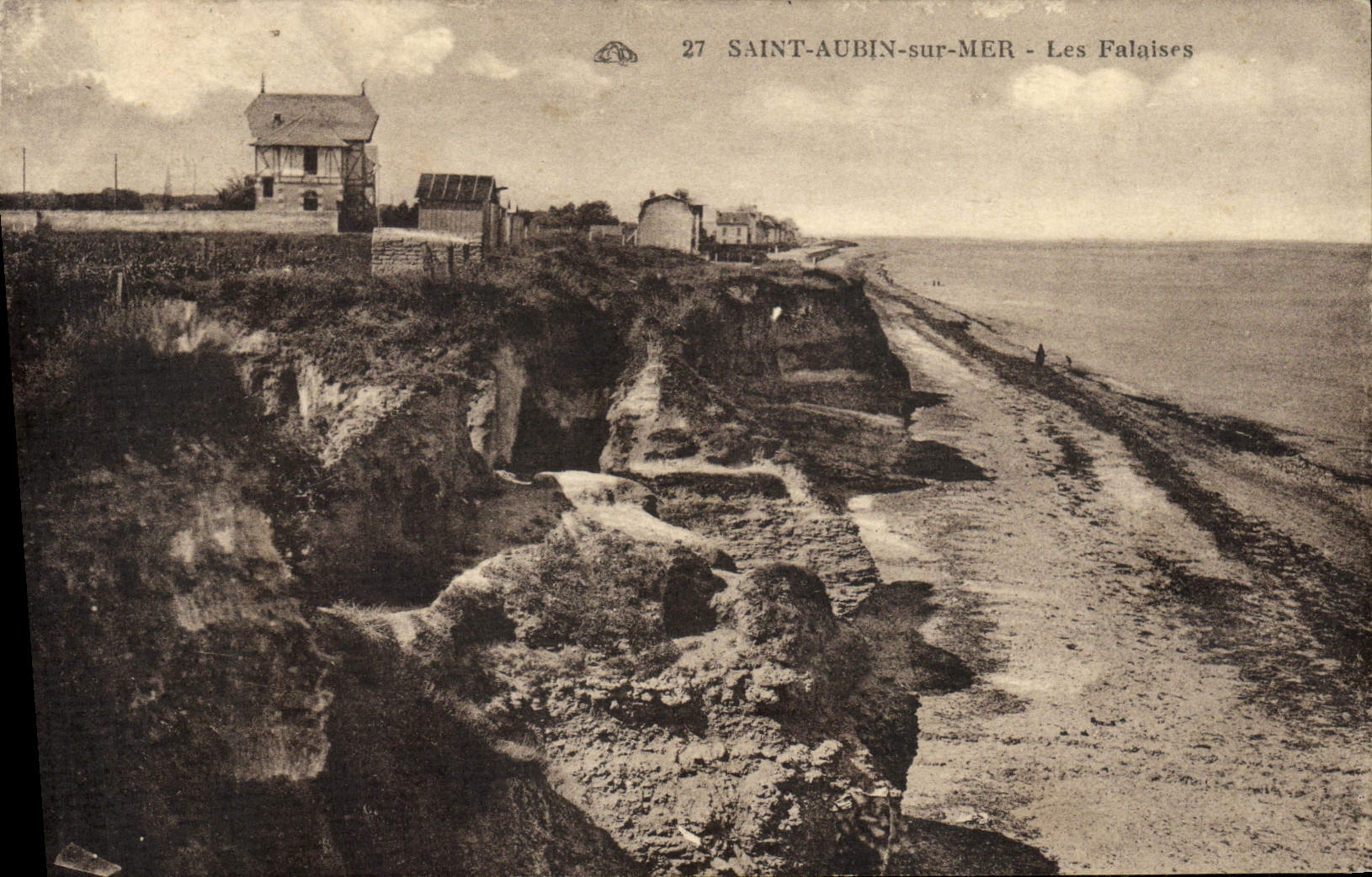 CPA St Aubin Sur Mer Les Falaises
