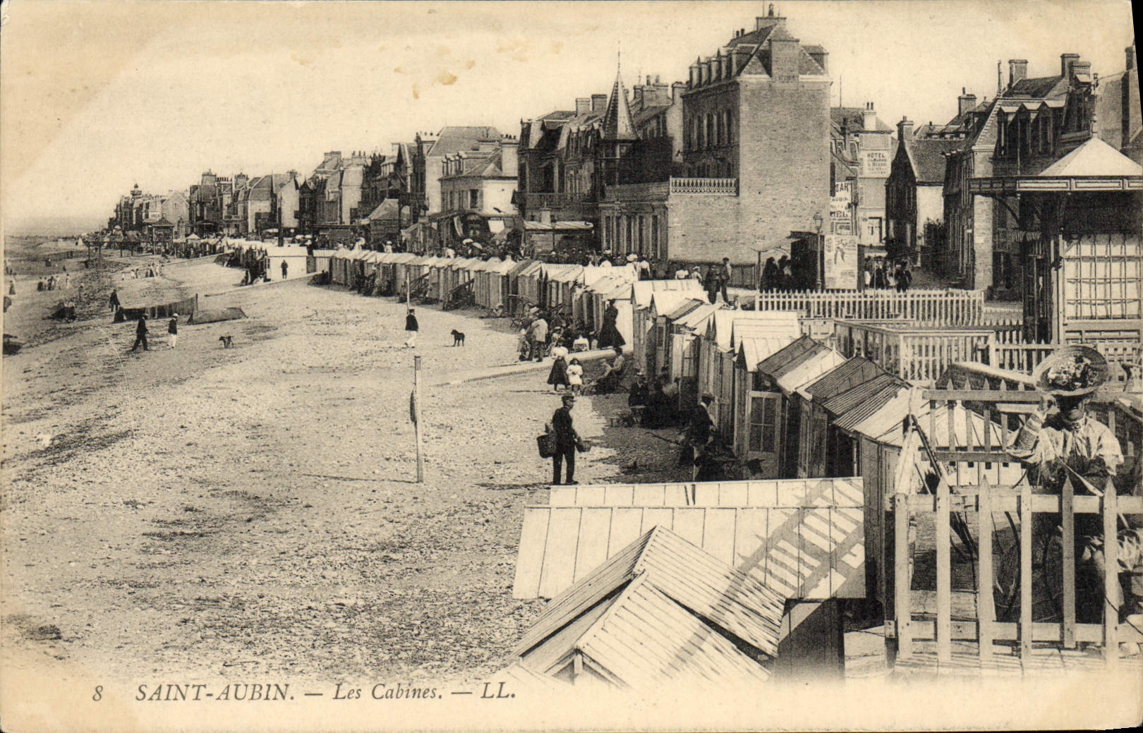 CPA St Aubin Sur Mer Les Cabines