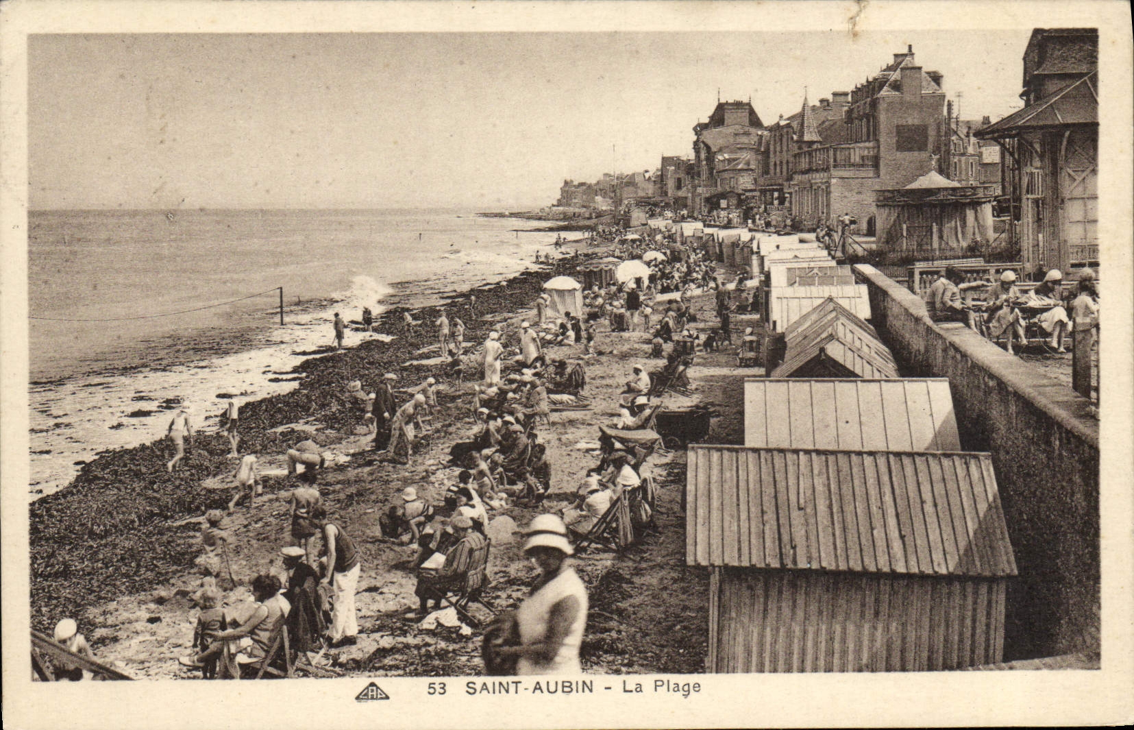 VINTAGE POSTCARD St Aubin the Beach