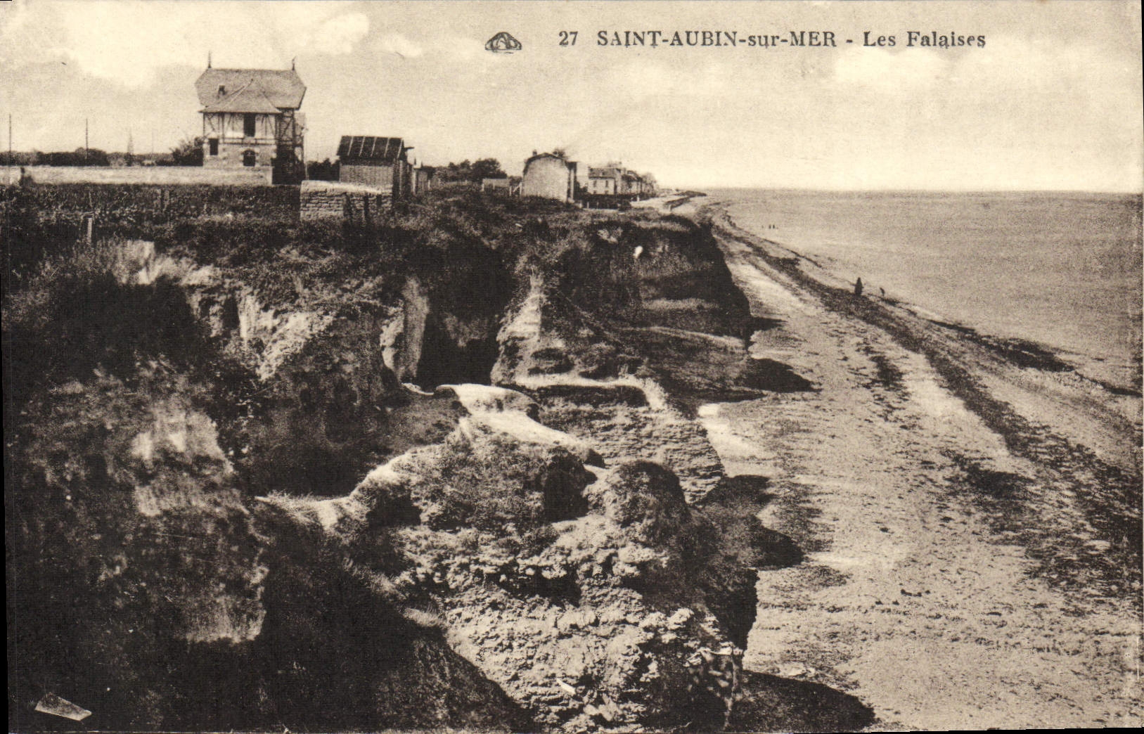 VINTAGE POSTCARD Holy Aubin On Sea Cliffs