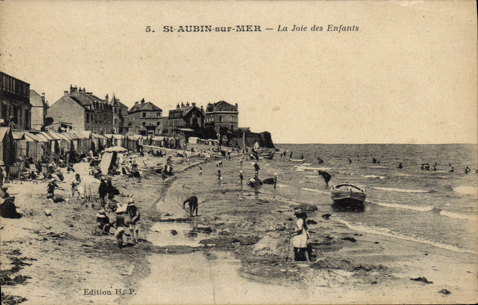 CPA Saint Aubin sur Mer La Joie des Enfants