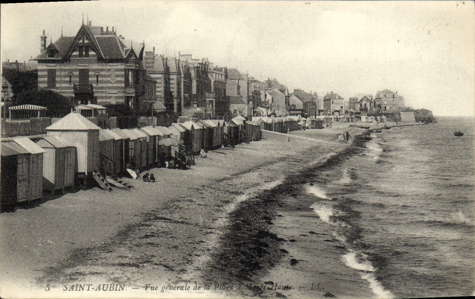CPA Saint Aubin Vue Generale de la Plage
