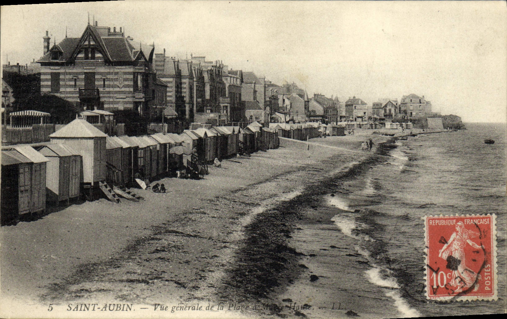 CPA Saint Aubin Vue Generale de la Plage