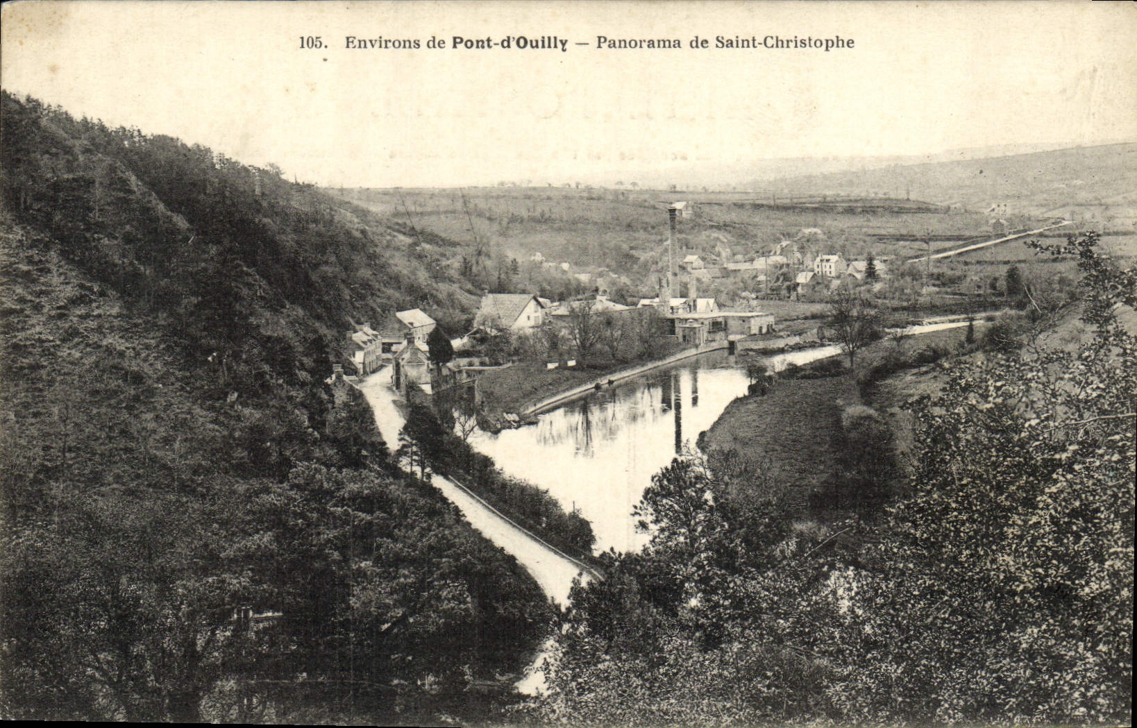 VINTAGE POSTCARD Surroundings of Bridge of Ouilly Panorama of Saint Christophe