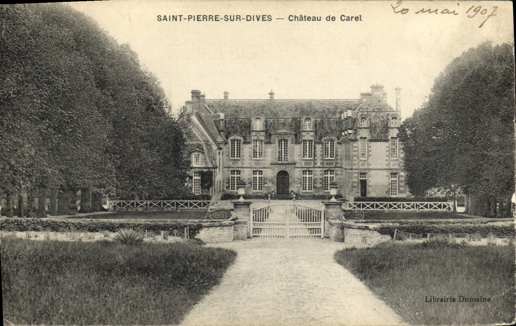 CPA Saint Pierre Sur Dives Chateau de Carel