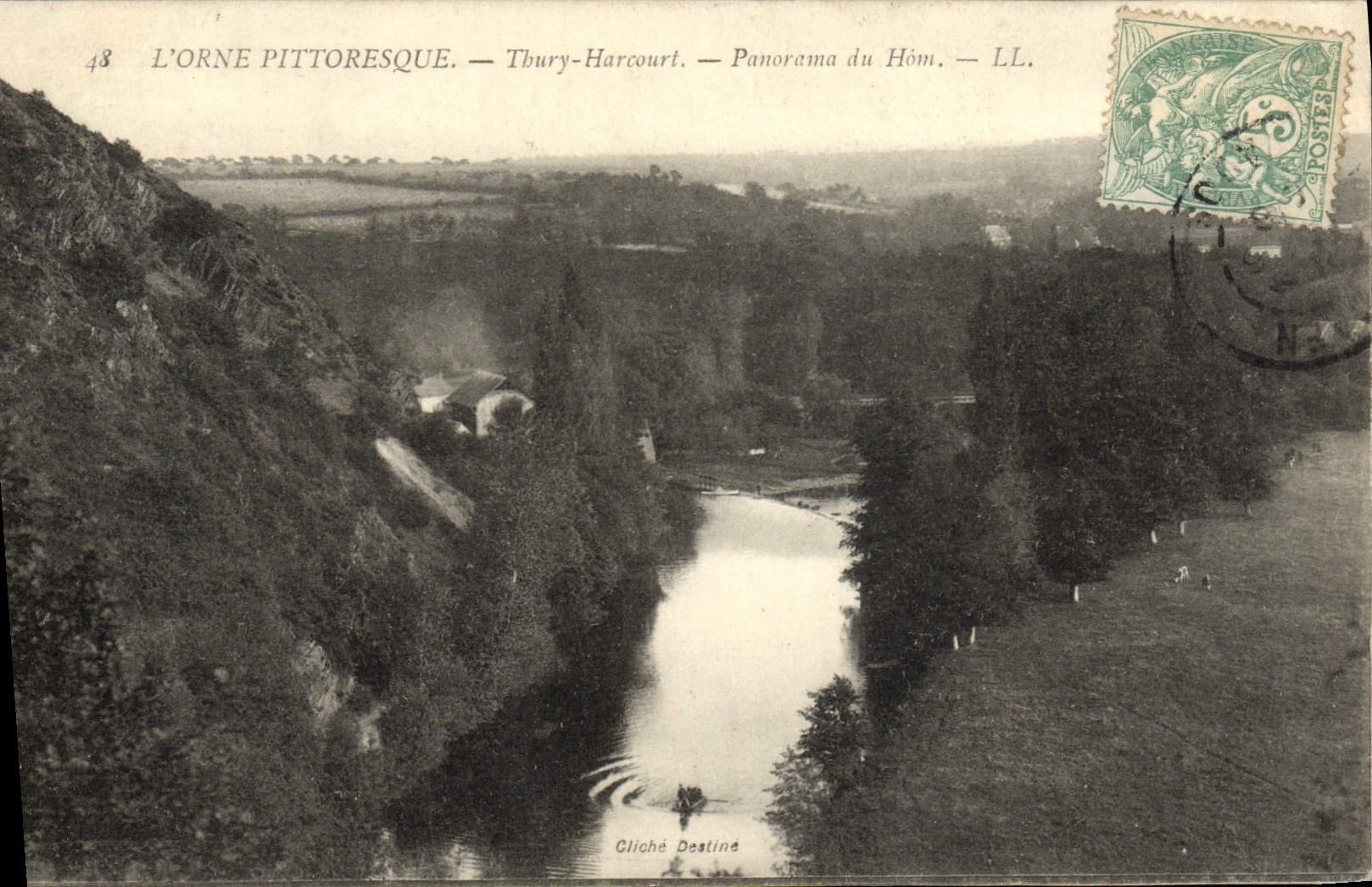 VINTAGE POSTCARD Thury Harcourt Panorama of Hom