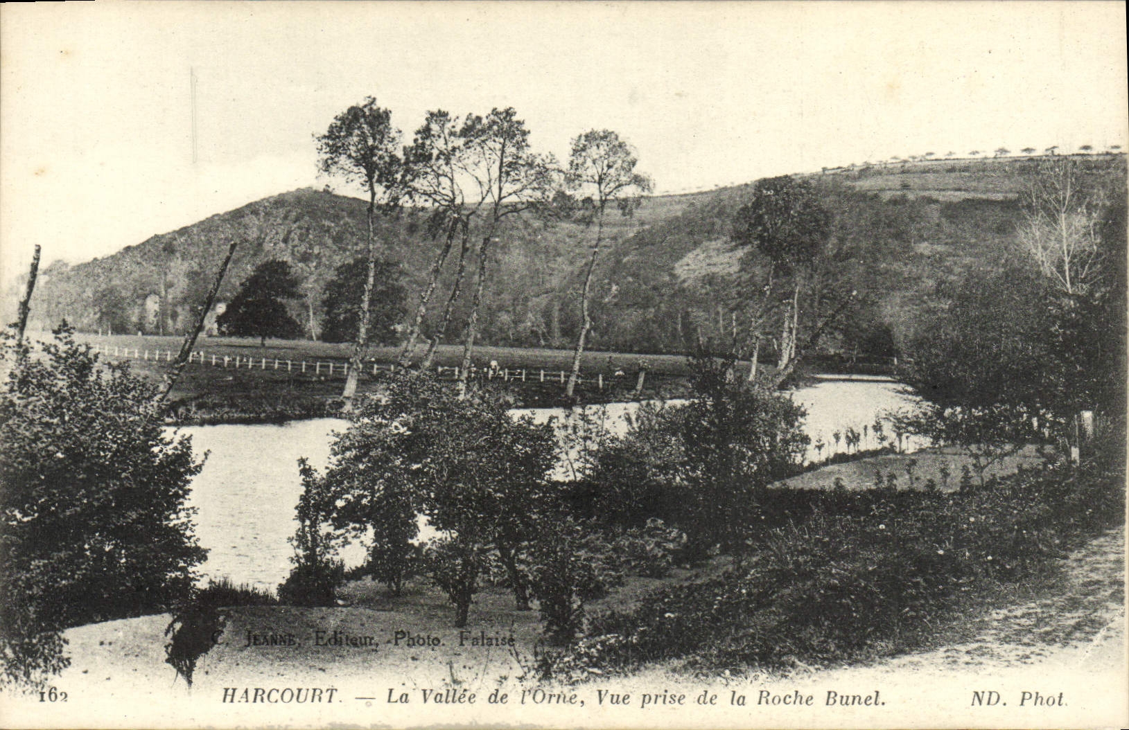 VINTAGE POSTCARD Harcourt the Valley of the Orne Seen from of the Bunel Rock