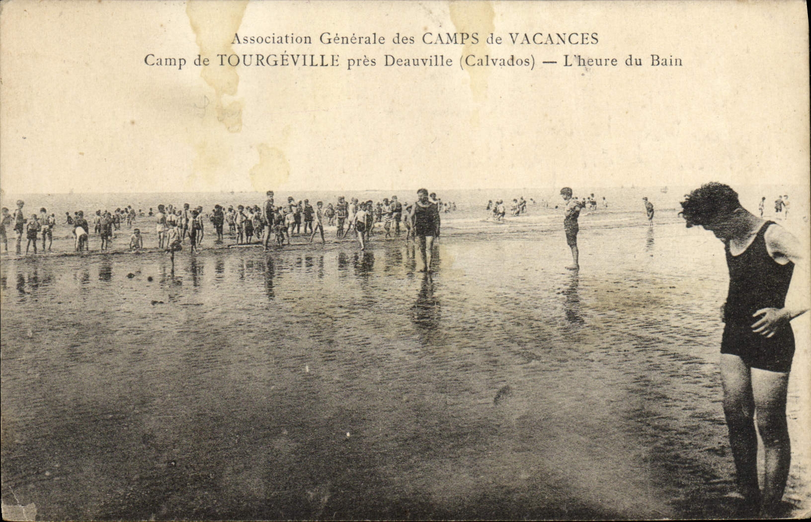 CPA Camp de Tourgevill pres Deauville L'heure du bain Camps de Vacances