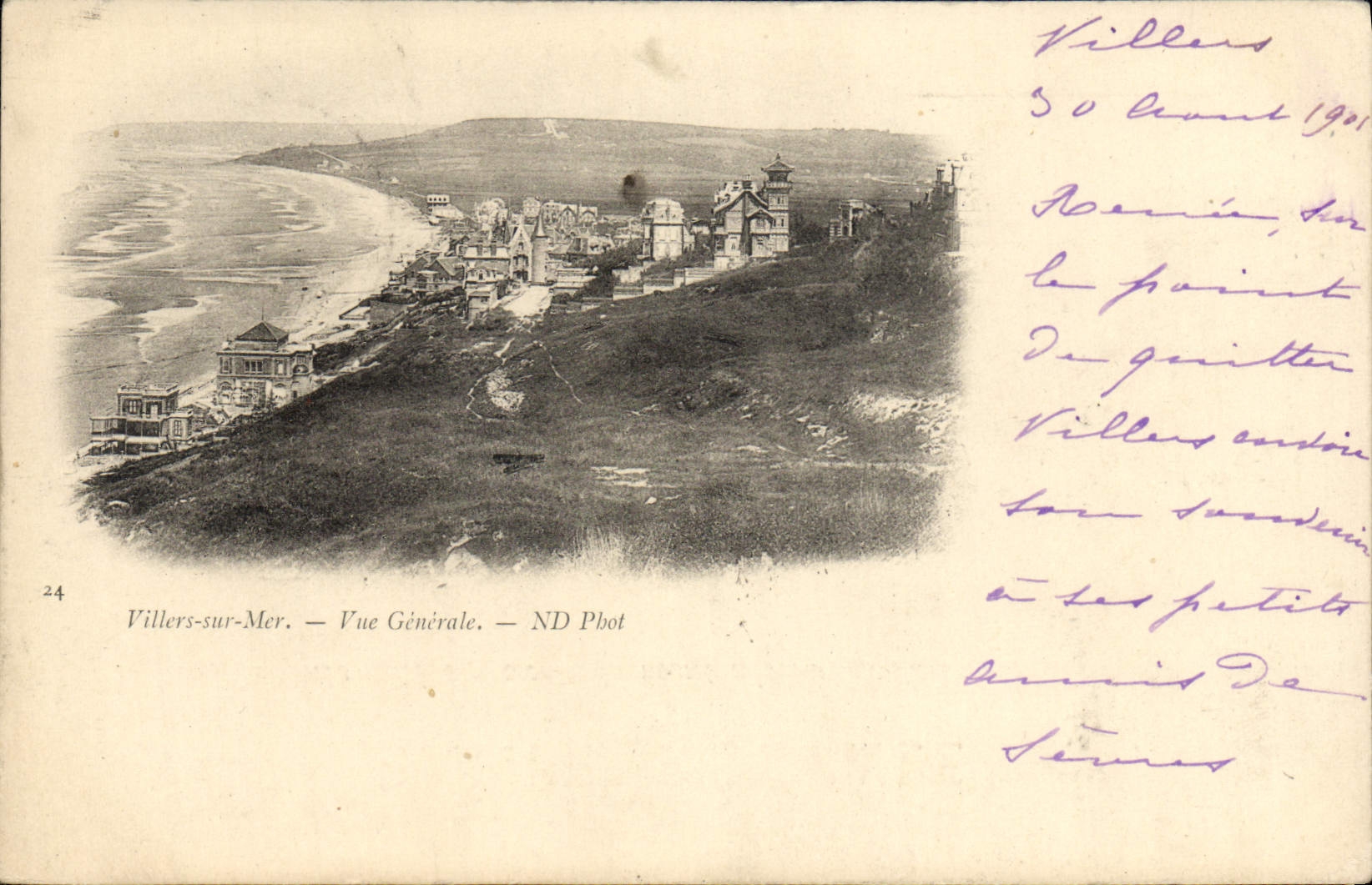 VINTAGE POSTCARD Villers On Sea View