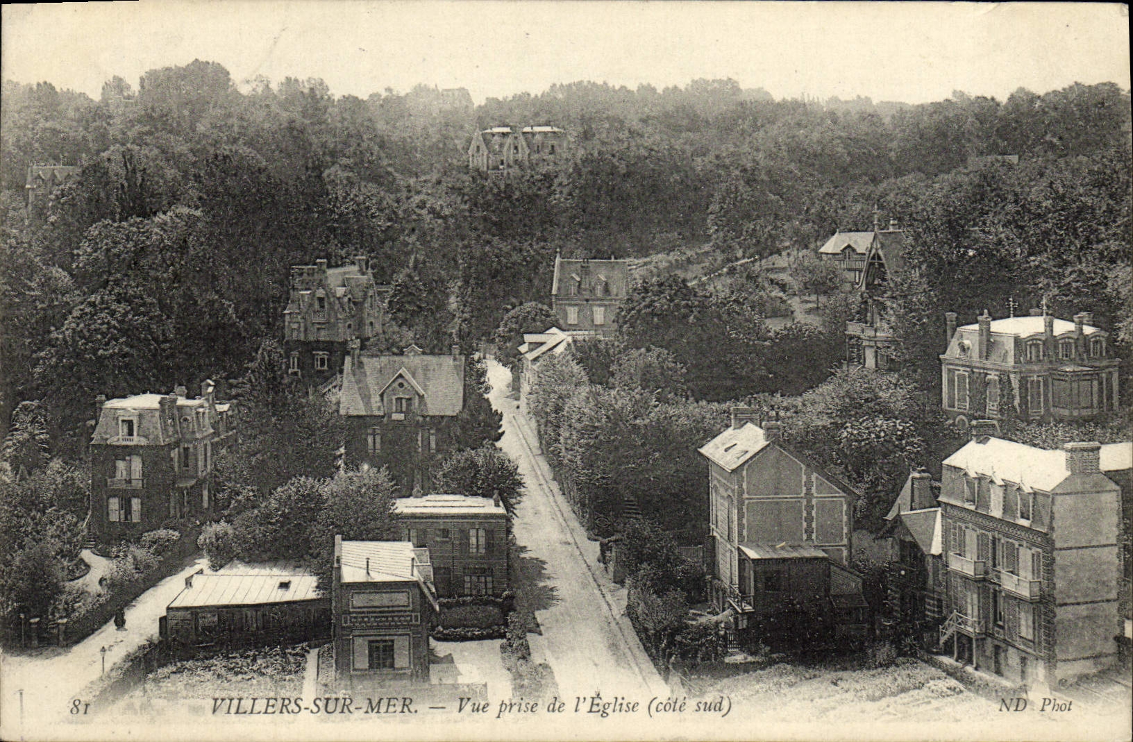 CPA Villers Sur Mer Vue Prise de L'Eglise 