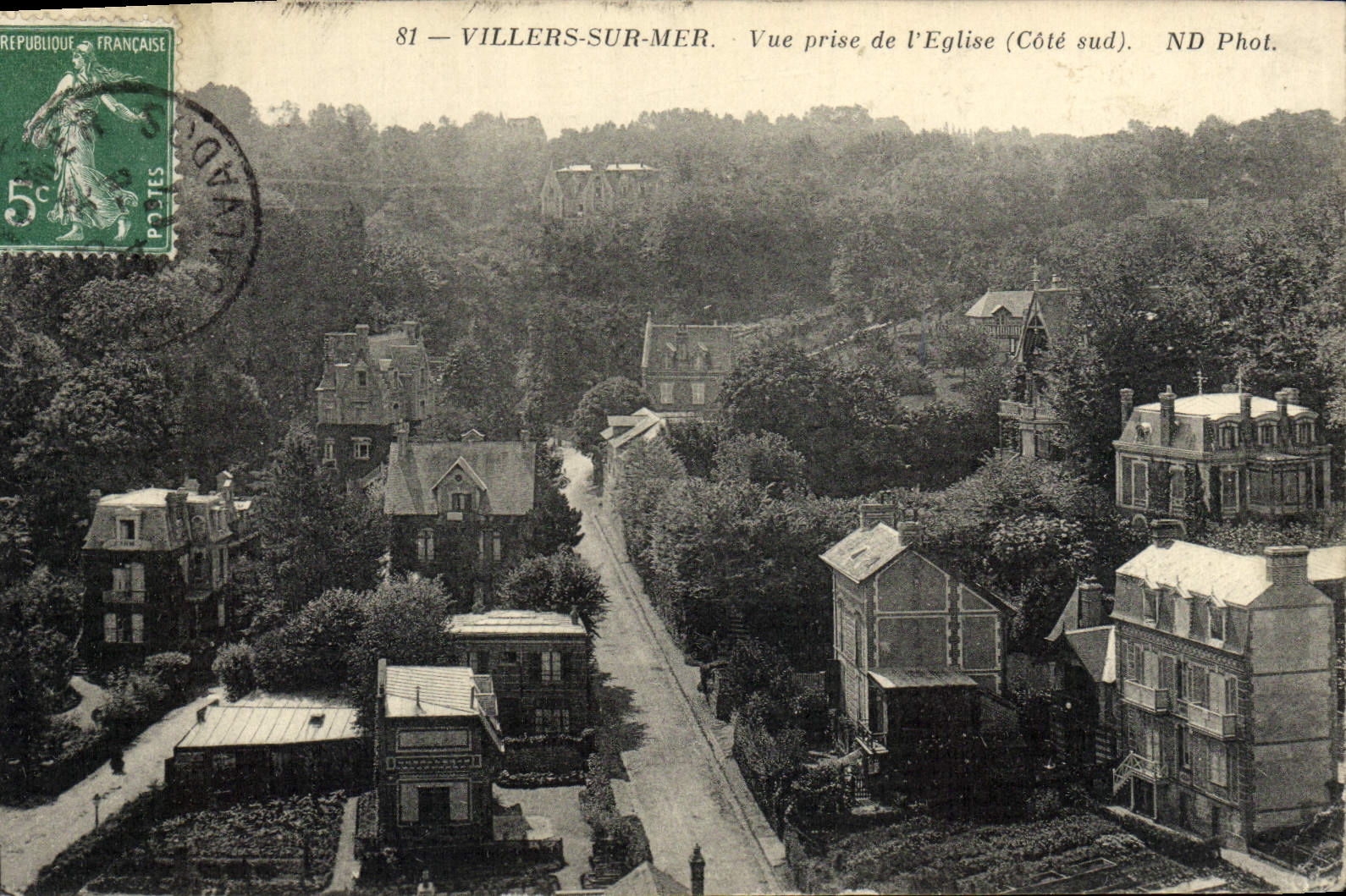 CPA Villers Sur Mer Vue Prise de L'Eglise 