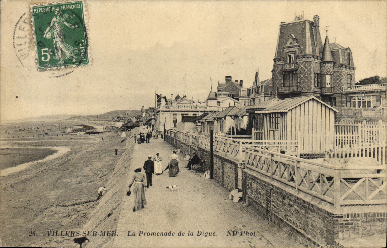 CPA Villers Sur Mer La Promenade de la Digue