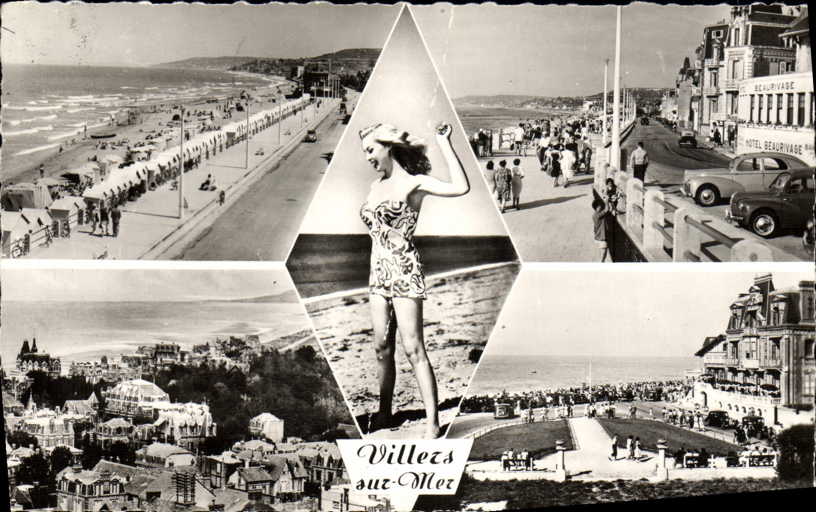 POSTAL MODERNA Villers en el mar la playa que ocurrió de la opinión de la república