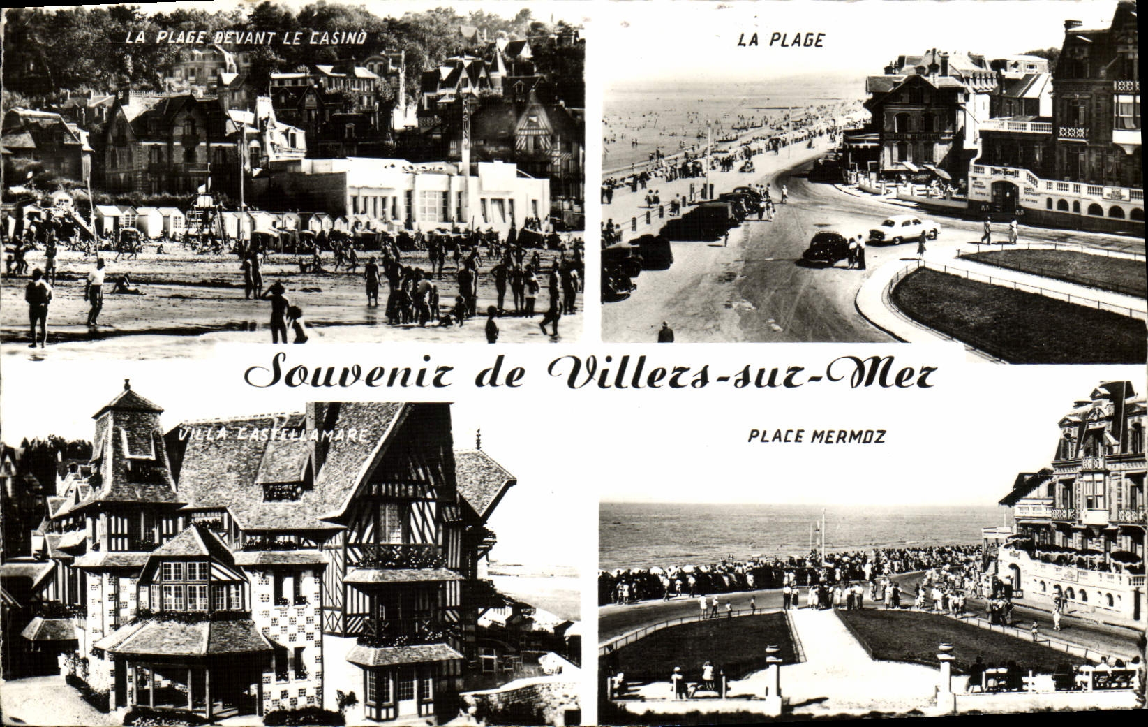 POSTAL MODERNA Villers en Mer la playa delante del casino la playa coloca Mermoz