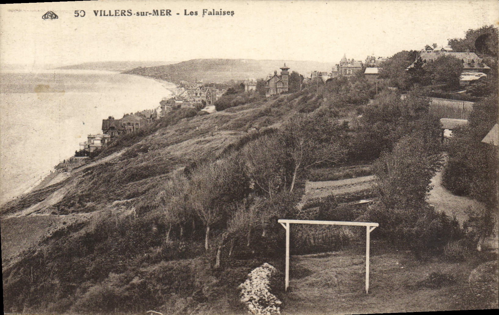 POSTAL Villers de la VENDIMIA en el mar en los acantilados