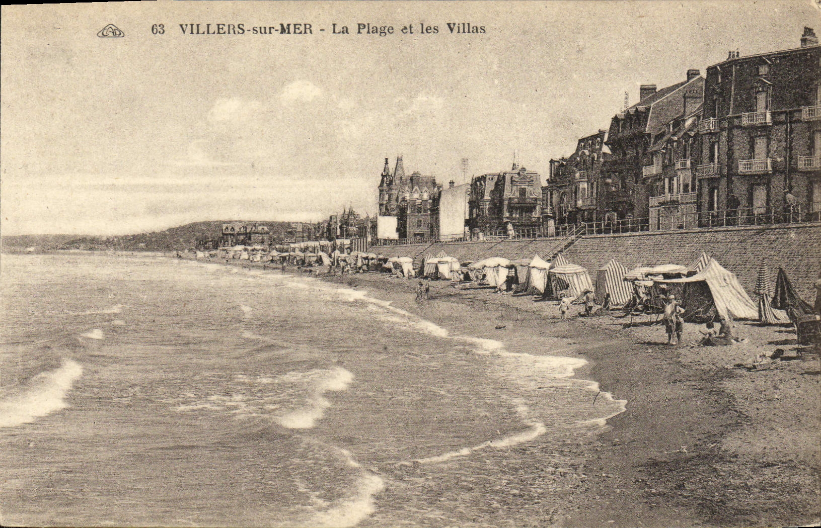 CPA Villers sur Mer La Plage et les Villas