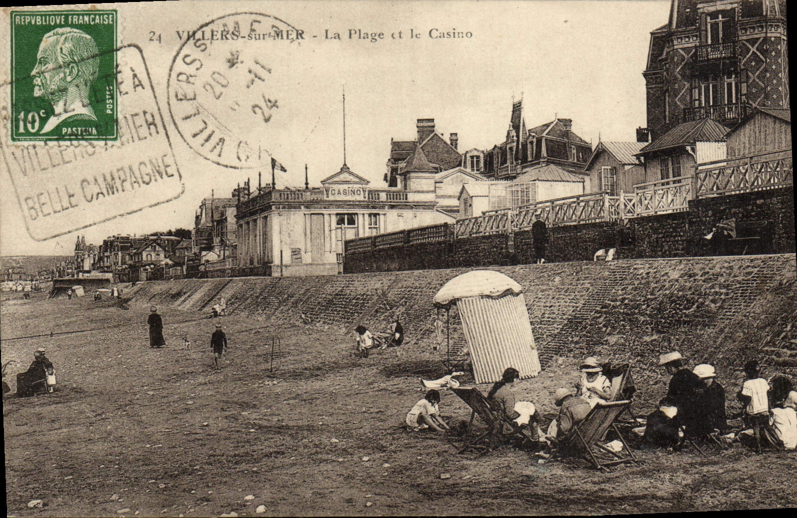 CPA Villers sur Mer La Plage et les Villas