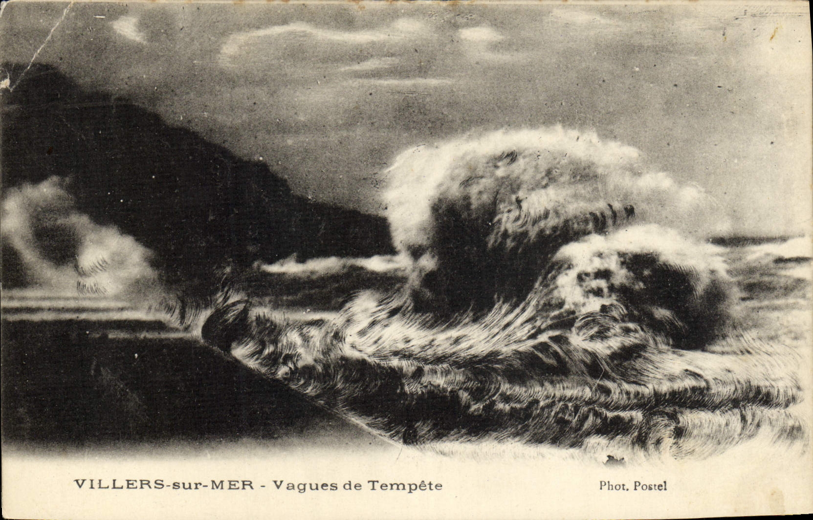 CPA Villers sur Mer Vagues de Tempete