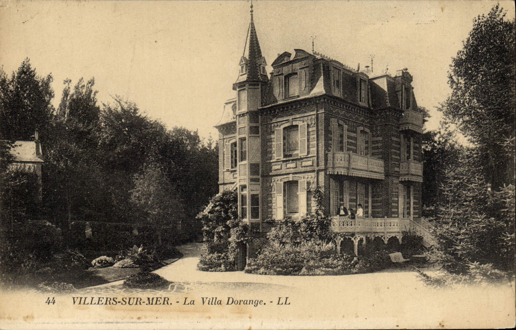POSTAL Villers de la VENDIMIA en el mar el chalet de Dorange