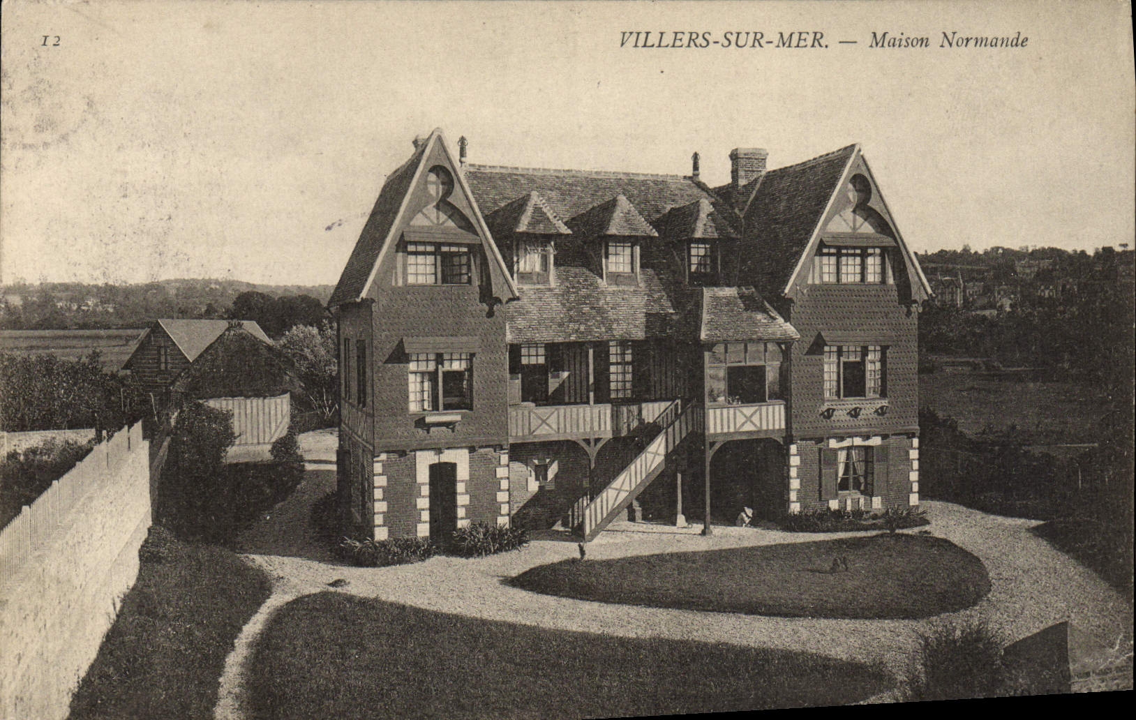 POSTAL Villers de la VENDIMIA en normando de la casa del mar