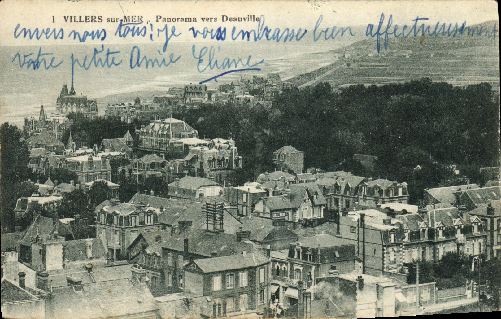 CPA Villers Sur Mer Panorama Vers Deauville