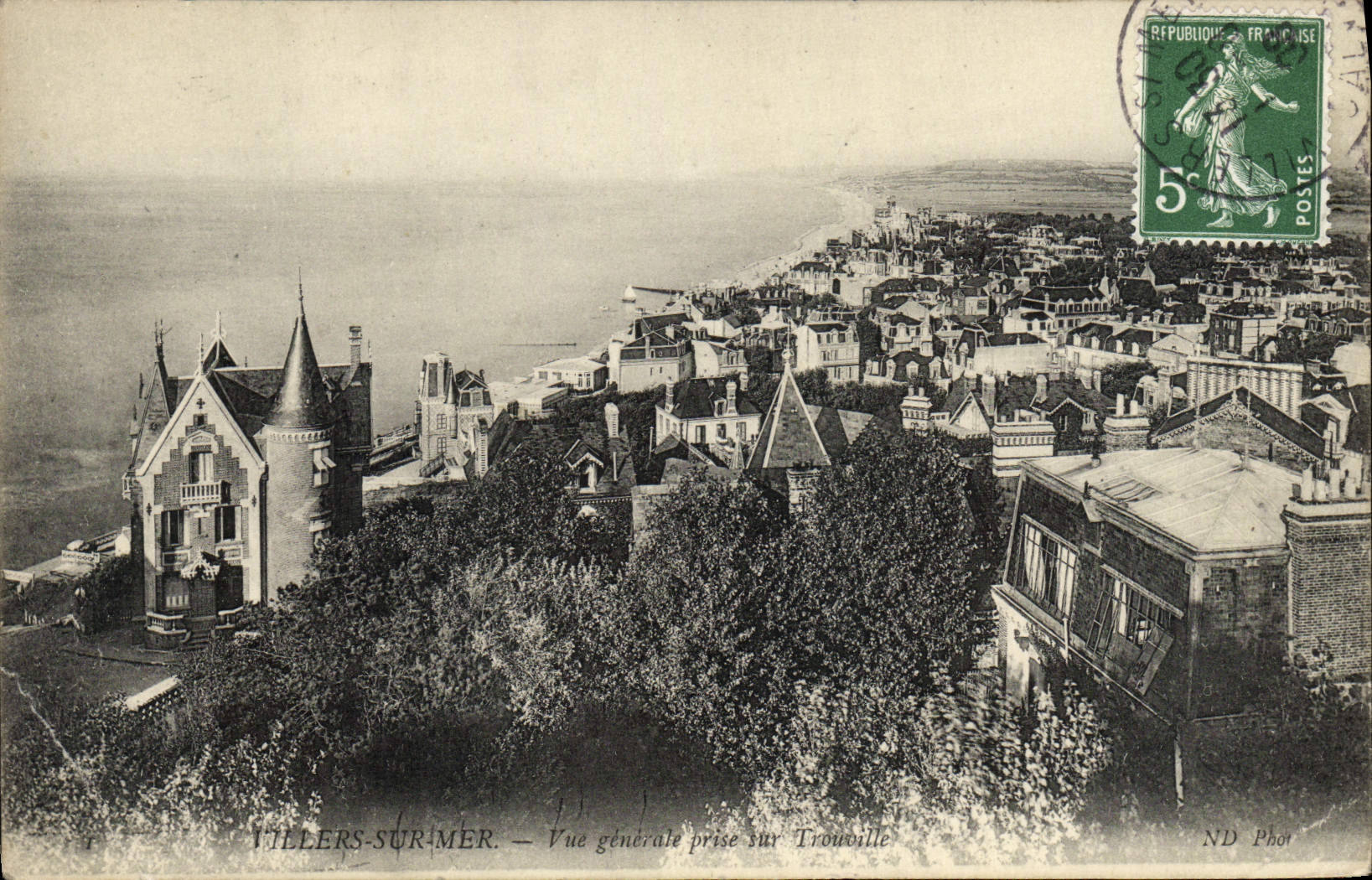 CPA Villers Sur Mer Vue Generale Prise sur Trouville