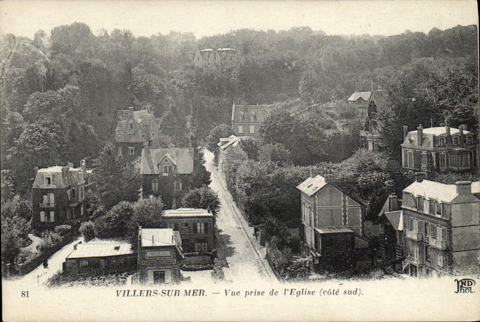 CPA Villers Sur Mer Vue Prise de L'Eglise 