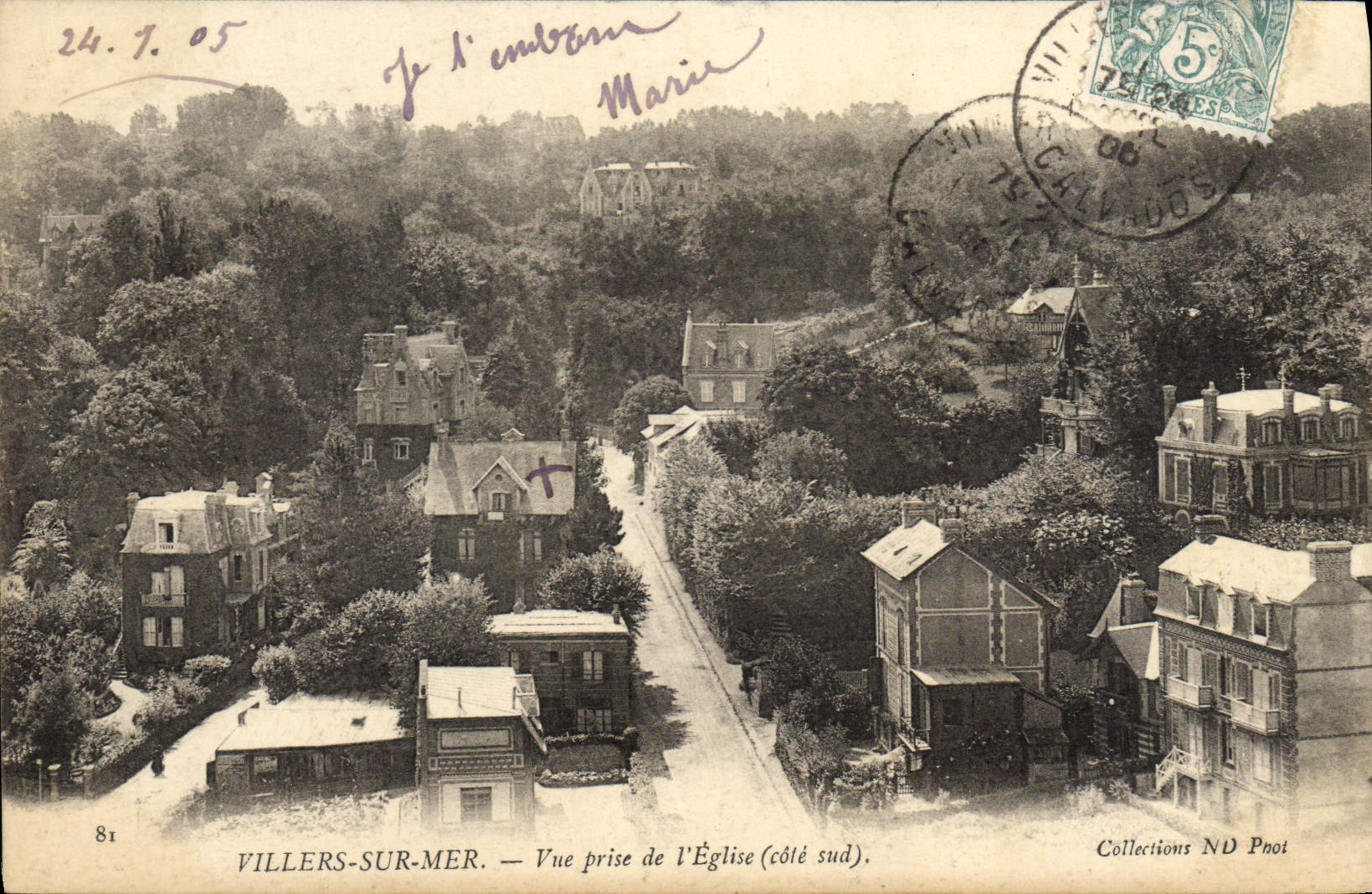 CPA Villers Sur Mer Vue Prise de L'Eglise 