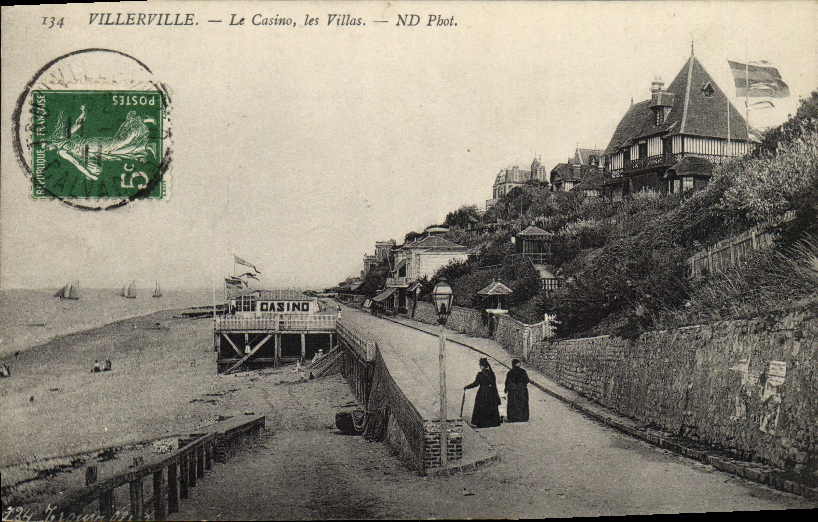 CPA Villerville Le Casino les Villas