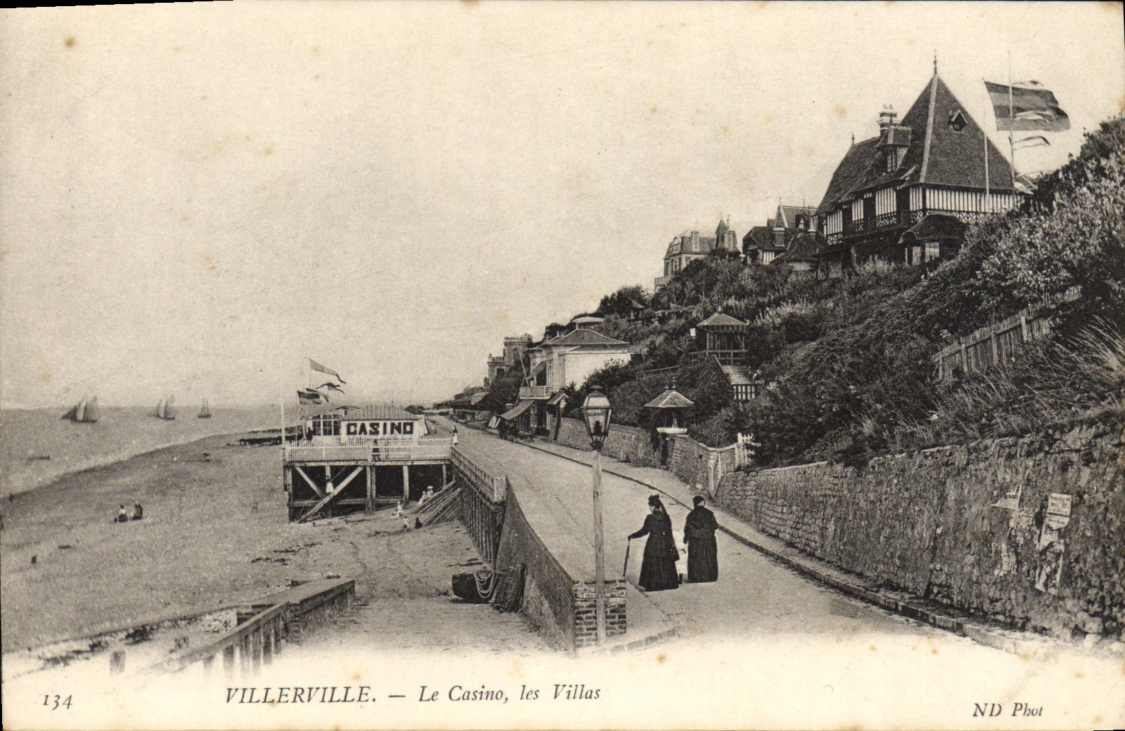 CPA Villerville Le Casino les Villas