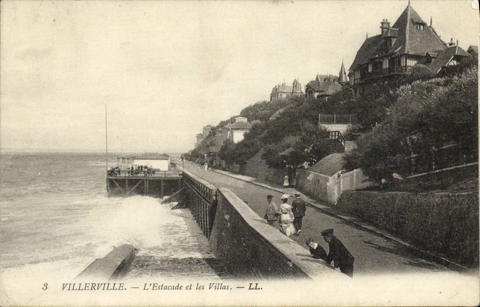 CPA Villerville L'Estacade et les Villas