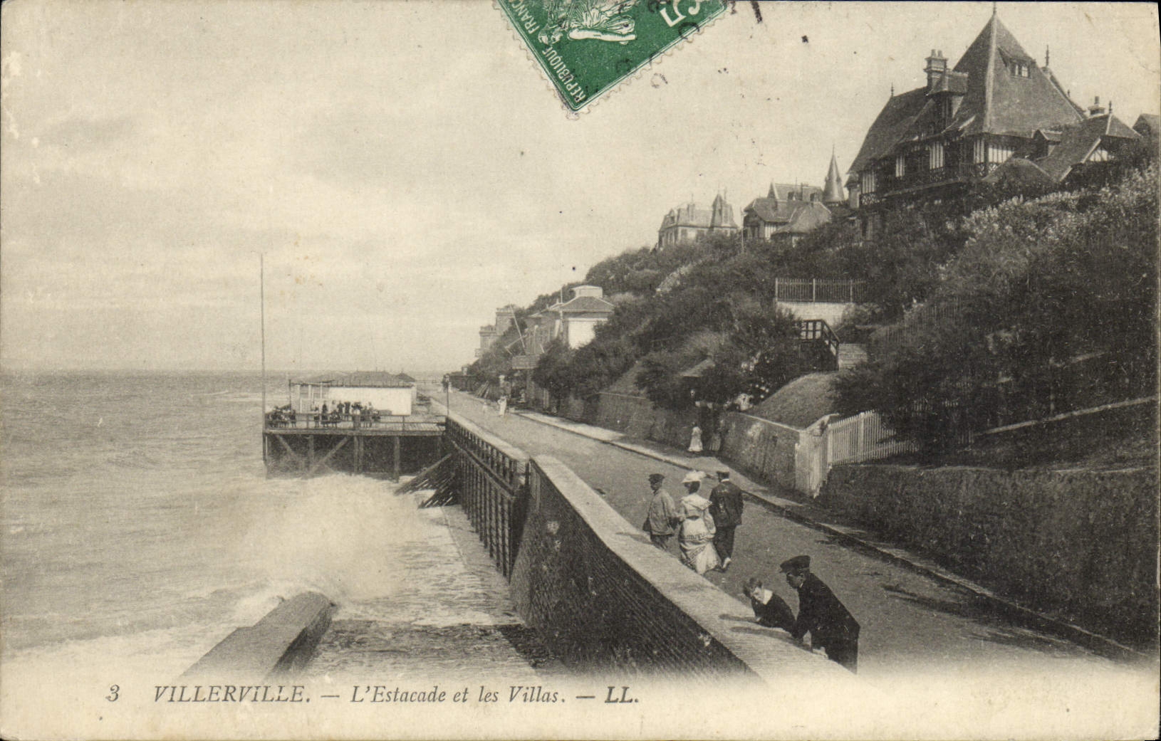 CPA Villerville L'Estacade et les Villas