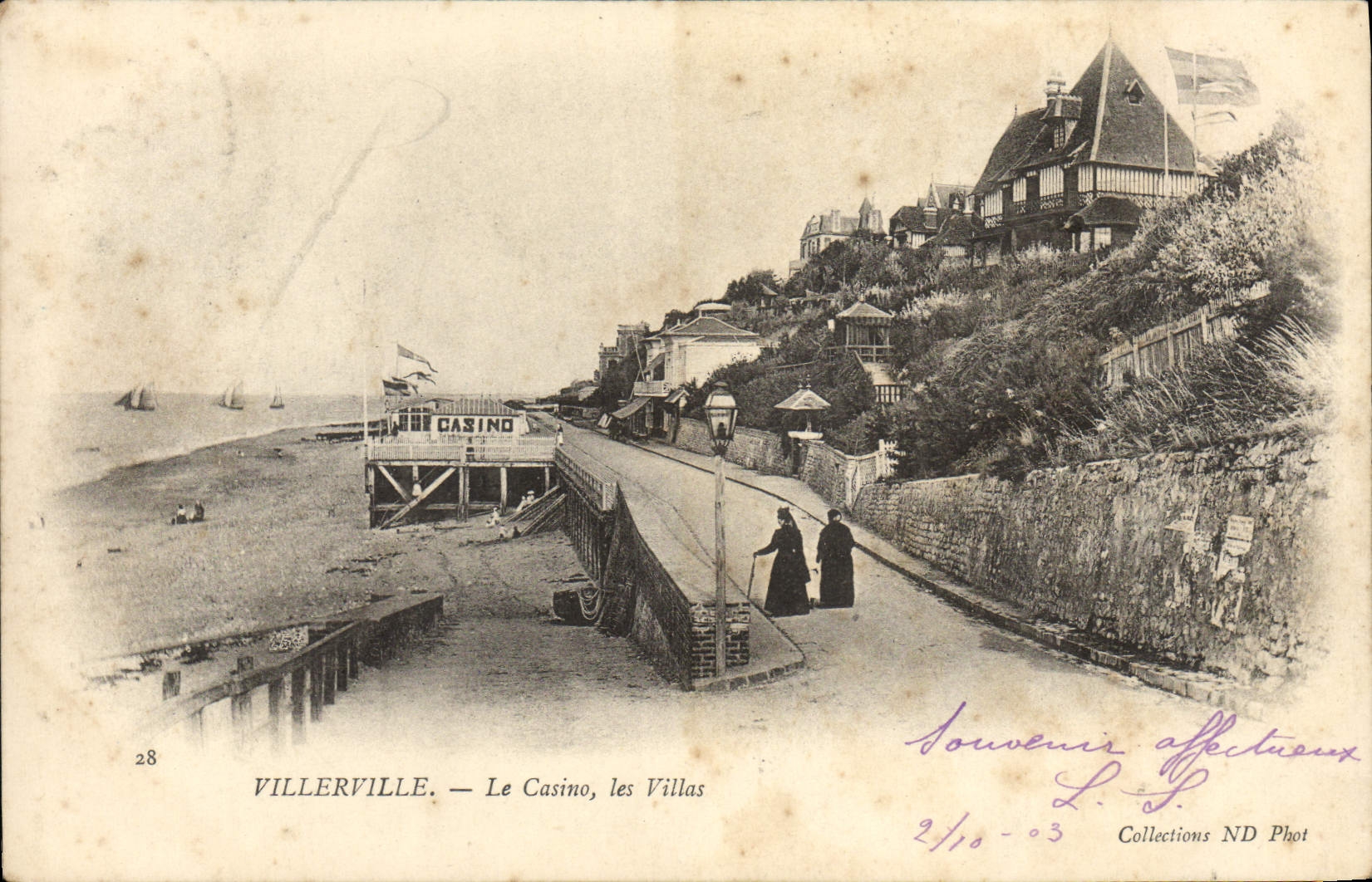 CPA Villerville Le Casino les Villas