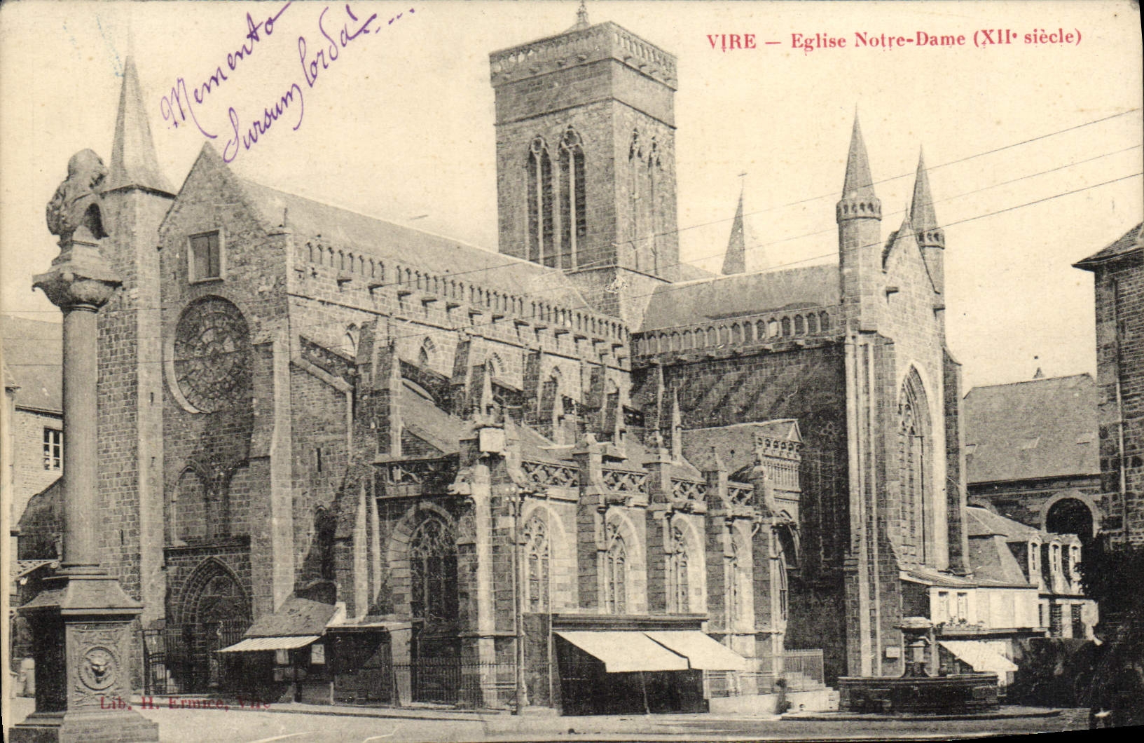 VINTAGE POSTCARD Transfers Notre Dame Church