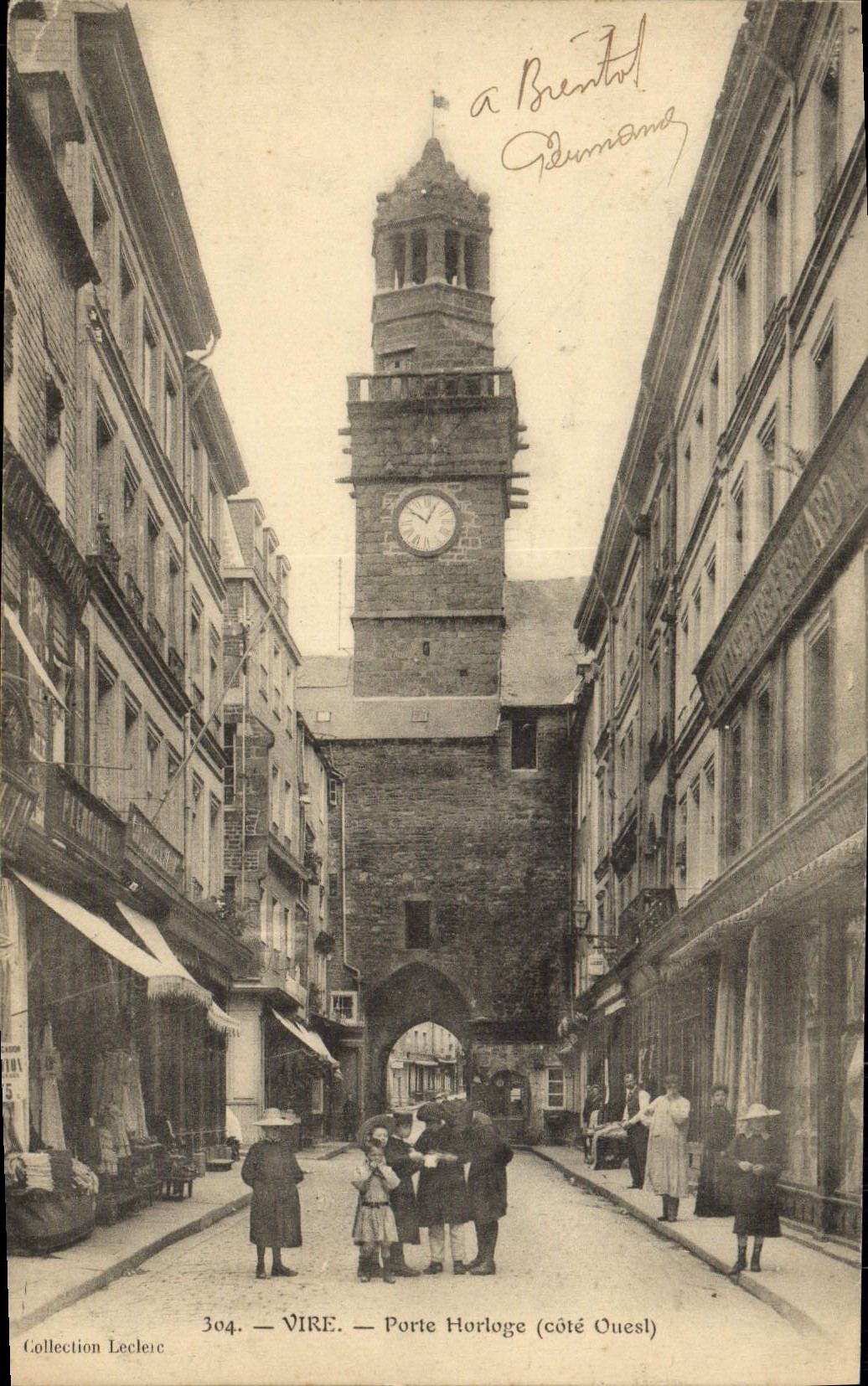 VINTAGE POSTCARD Gate Clock Children Transfers