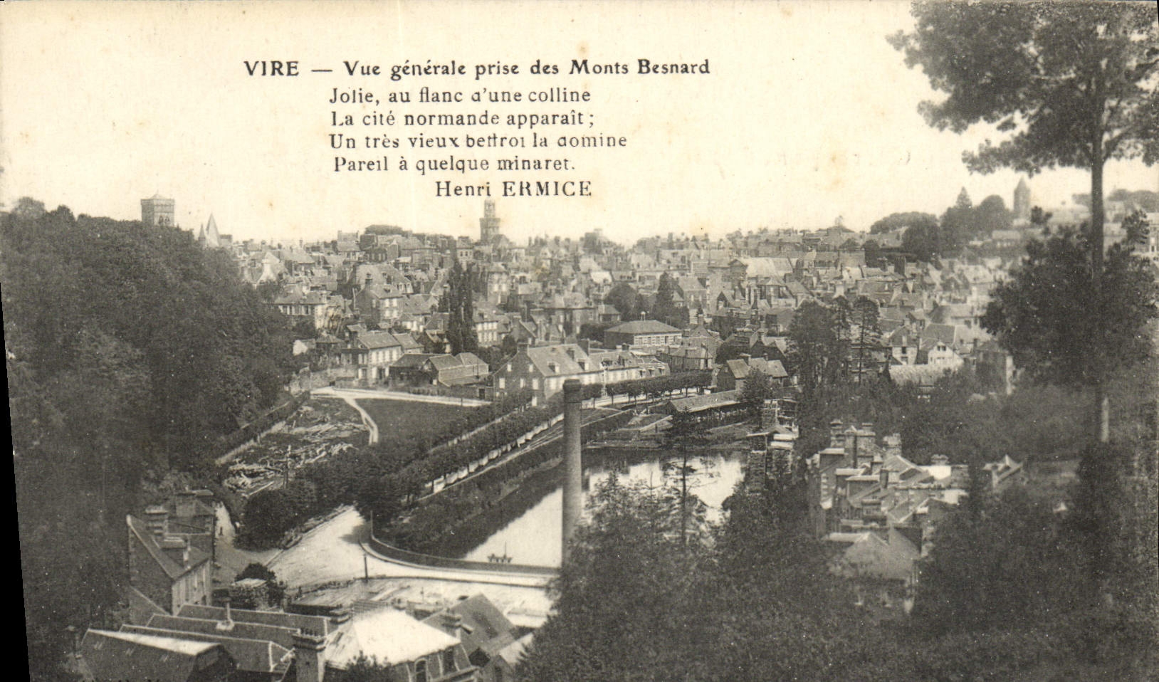 CPA Vire Vue Generale Prise des Monts Besnard
