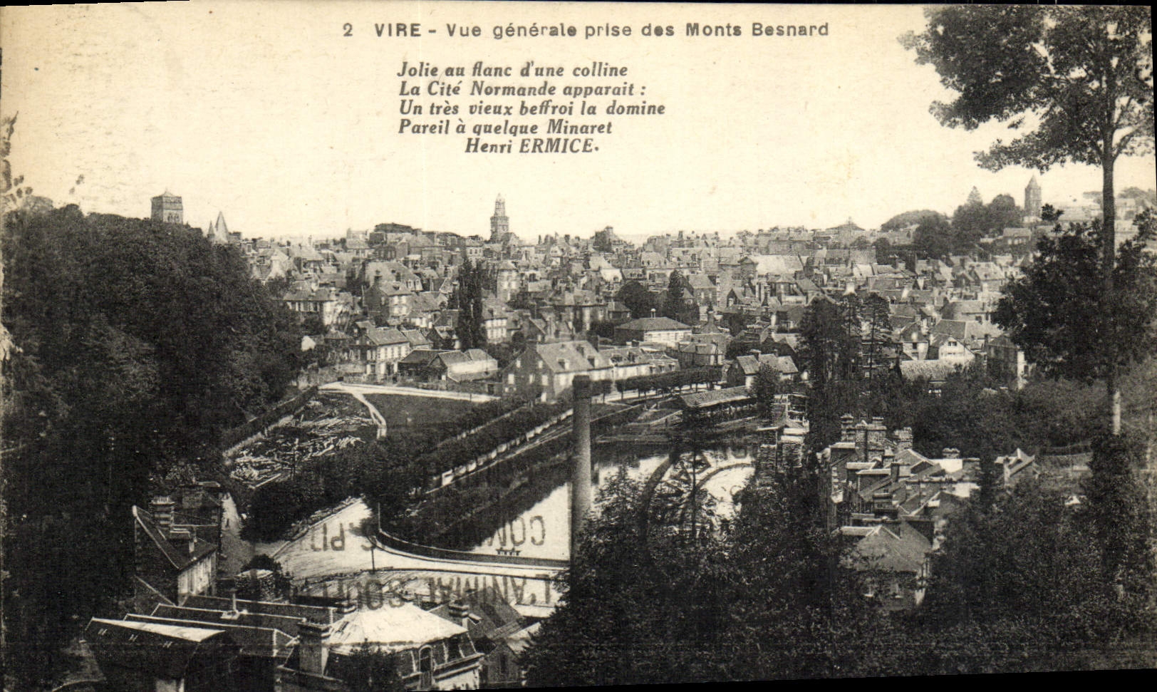 CPA Vire Vue Generale Prise des Monts Besnard