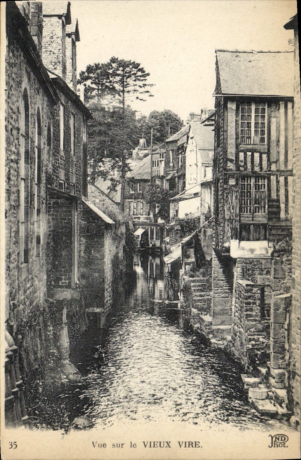 VINTAGE POSTCARD Vire Seen On the Old man Transfers