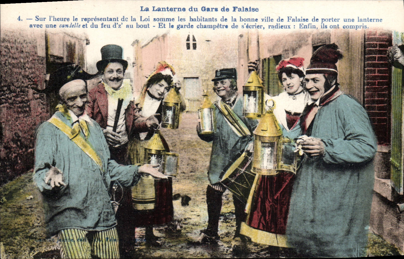 CPA Falaise La Lanterne du Gars de Falaise Folklore Costume